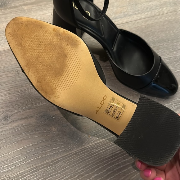 ALDO patent toe black block heels - Picture 5 of 5